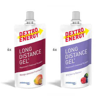 DEXTRO ENERGY - LONG DISTANCE GEL výhodné balení 6ks lesní ovoce+6ks. mango 12ks