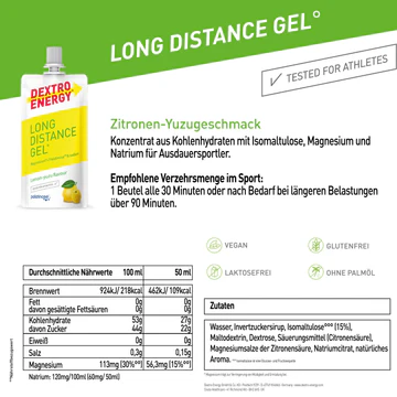 DEXTRO ENERGY - LONG DISTANCE GEL Limetka