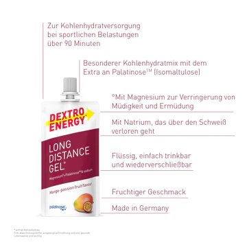 Dextro energy Long distance gel 4+1 gratis mango